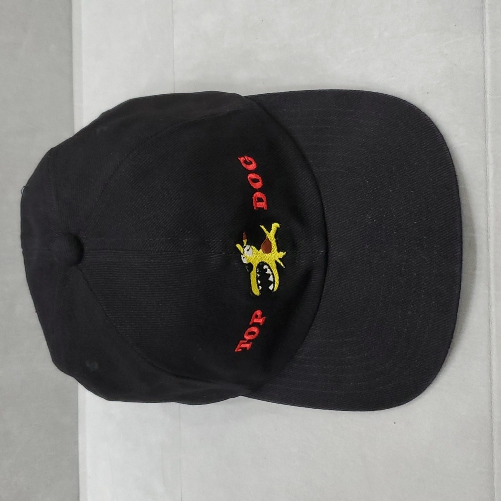 Top Dog (Neutered) hat ball cap black snap back twill